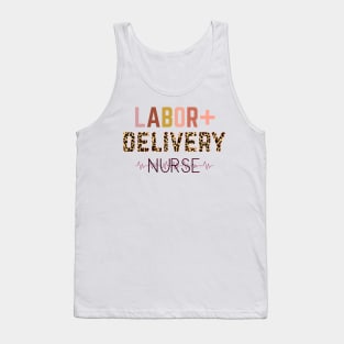 Leopard labor and delivery nurse baby nurse Tank Top